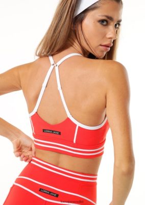 Lorna Jane Frauen Fast Tempo recycelter Sport -BH Heiße Tomate Kleidung 4ZTZ42123 Lorna Jane Bra