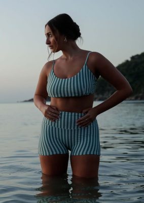 Lorna Jane Frauen Gezeitenwelle recyceltes Schwimmen kurz Gezeitenwellenstreifen Kleidung 4ZTZ42404 Lorna Jane Pants