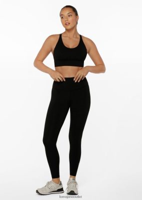 Lorna Jane Frauen Hi-Fold Lotus in voller Länge Leggings Schwarz Kleidung 4ZTZ42444 Lorna Jane Bra