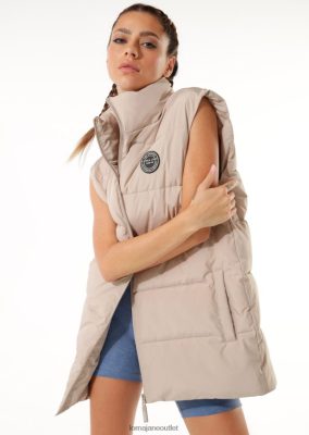 Lorna Jane Frauen Longline Pufferweste cremefarben Kleidung 4ZTZ4294 Lorna Jane Österreich