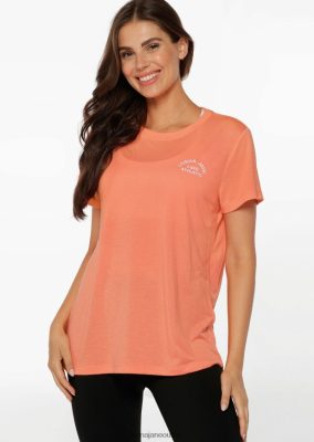 Lorna Jane Frauen Lotus T-Shirt Sonnenuntergang Orange Kleidung 4ZTZ42277 Lorna Jane Österreich