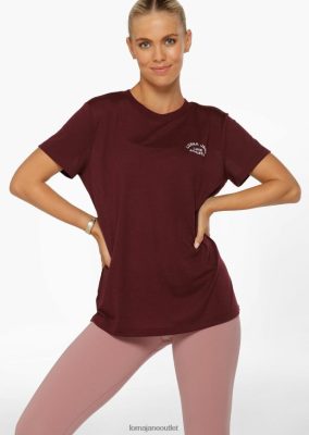 Lorna Jane Frauen Lotus T-Shirt kastanienbraun Kleidung 4ZTZ4230 Lorna Jane Bra