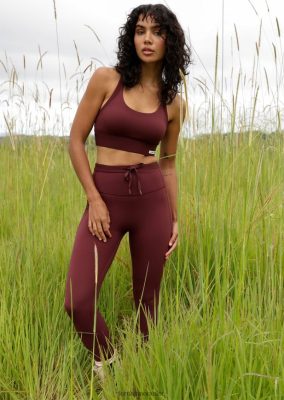 Lorna Jane Frauen Machen Sie Multi -Taschen ohne Ride -Knöchel -Bitter -Leggings aufrecht kastanienbraun Kleidung 4ZTZ4225 Lorna Jane Österreich