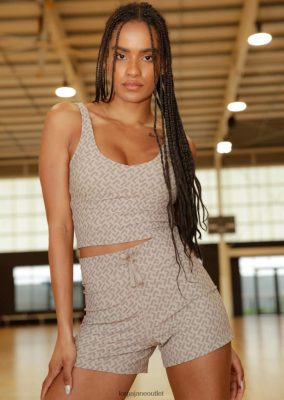 Lorna Jane Frauen monogrammatische Rippen -Bra -Tank -Kombination monogrammatischer Druck Kleidung 4ZTZ42244 Lorna Jane Österreich