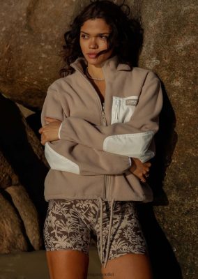 Lorna Jane Frauen polares Fleece -Reißverschluss durch cremefarben Kleidung 4ZTZ42304 Lorna Jane Österreich